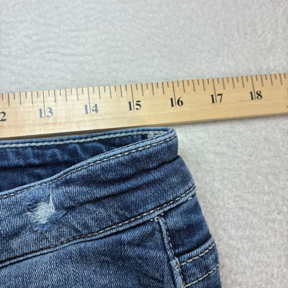 BKE Parker Bootcut Jeans Women 31x31.5 Blue High Rise Universal Stretch Distress